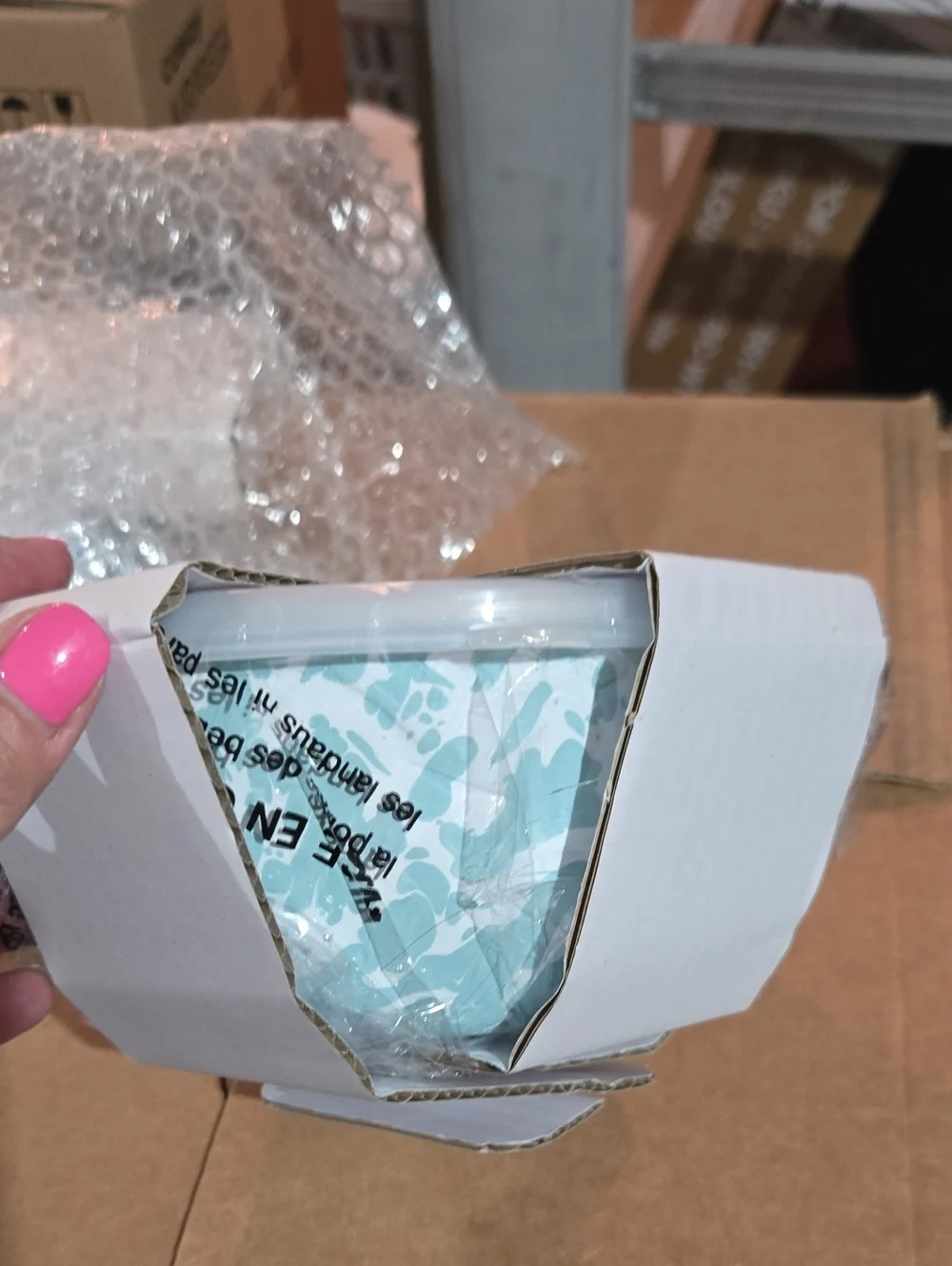 Disposable Party Cups in Light Teal Floral Pattern - Pack